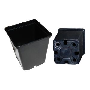 Senkap quadratischer Pflanztopf schwarz mit...