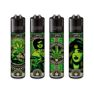 CLIPPER Feuerzeug 4er Set - Grass Art #2 Sammler-Edition