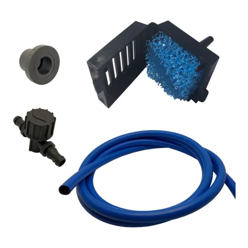 AutoPot Tankanschluss-Set 9 mm für 30 & 47 Liter Tanks - mit Dichtungsring, Filter, Absperrhahn und Schlauch