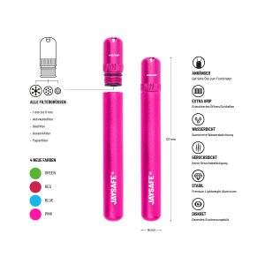 FIRE-FLOW™ JAYSAFE Aluminium Joint Case - Wasserdichte Transporthülse Pink