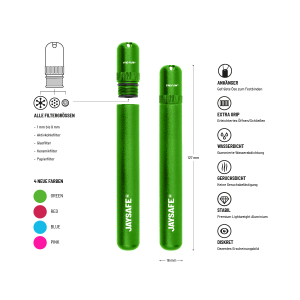 FIRE-FLOW™ JAYSAFE Aluminium Joint Case - Wasserdichte Transporthülse Grün