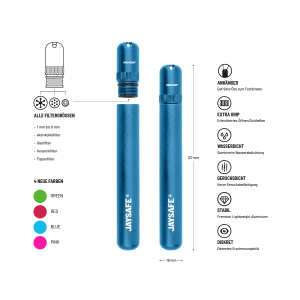 FIRE-FLOW™ JAYSAFE Aluminium Joint Case - Wasserdichte Transporthülse Blau