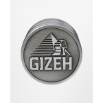 GIZEH Grinder Metall 50mm Ø - 4-teilige Kräutermühle mit Pollensieb Silber