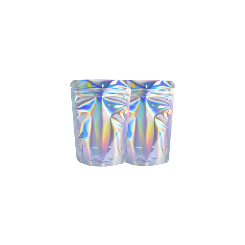 Mylar-Folienbeutel Holographic 140x85mm (VE 50 Stück) - Wasserdicht & Wiederverschließbar